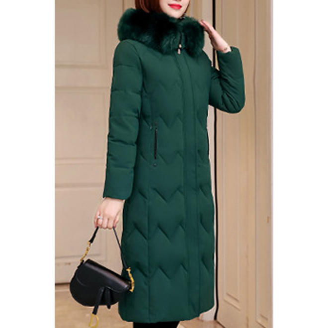 Women Long Thick Padded Outdoor Winter Jacket - WJC23652