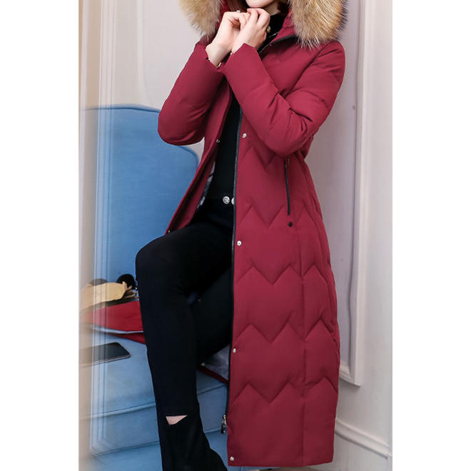 Women Long Thick Padded Outdoor Winter Jacket - WJC23652