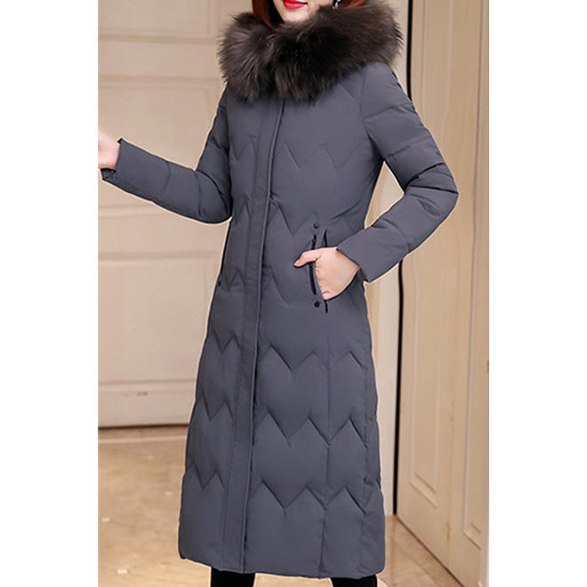 Women Long Thick Padded Outdoor Winter Jacket - WJC23652