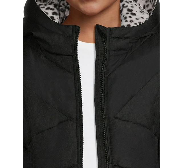 Girls Long Sleeve Hooded Winter Puffer Coat