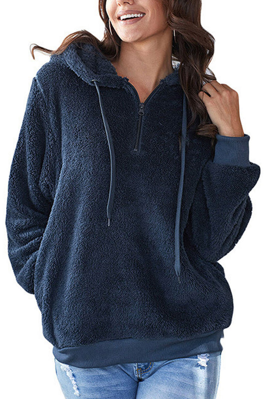 Women Restful Soft & Warm Material Constructed Winter Fashionic Zipper Neckline Comfy Sweater - WST117670