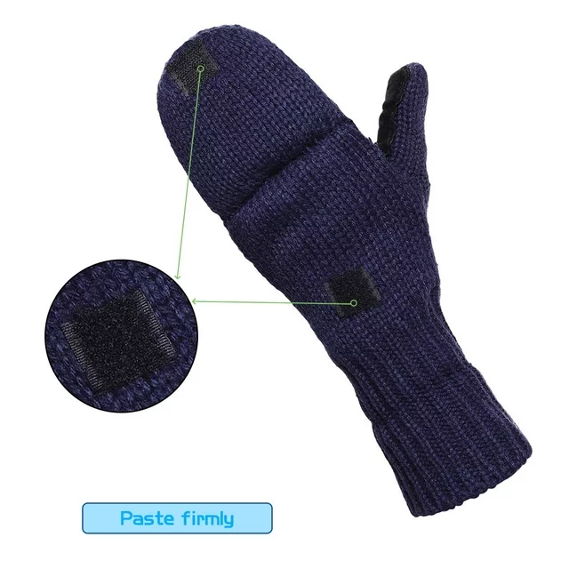 Winter Mittens Fingerless Wool Knitted Warm Gloves Men and Women ZB121