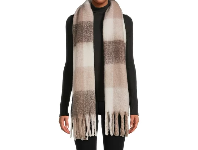 Women’s Brushed Plaid Scarf ZB075