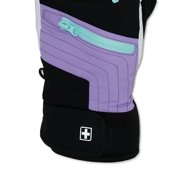 Girls Hybrid Zipper Pocket Ski Gloves ZB120