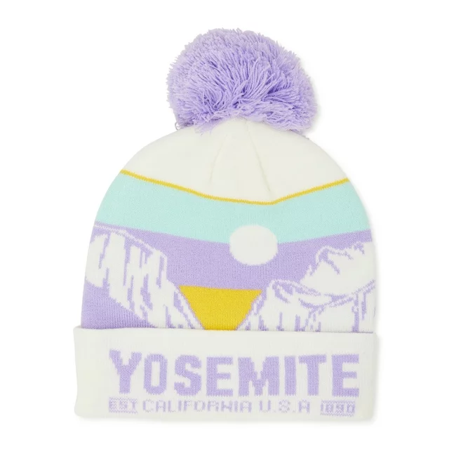 Women's National Parks Beanie Hat with Pom Pom ZB096