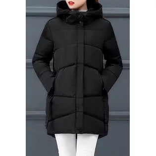 Women Stylish Regular Fit High Collar Padded Jacket - WJC23725