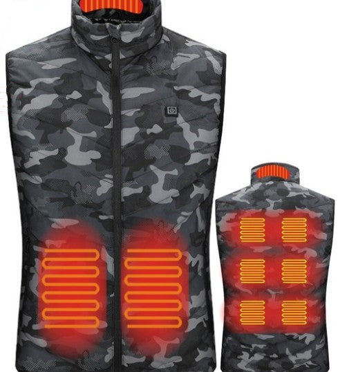 Heated Vest Smart Electric Heating Jacket Men Women Waistcoat Winter