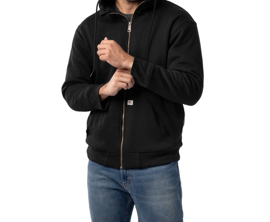 Men's Heavy Weight Work Fleece Thermal Lined Water Repellant Hoodie