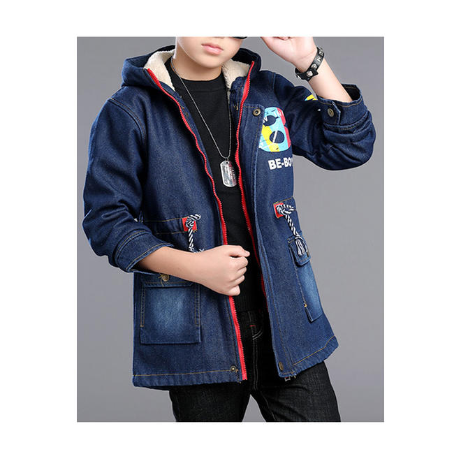 Kids Boys Modern Styled Zipper & Button Jacket - KBJC33612