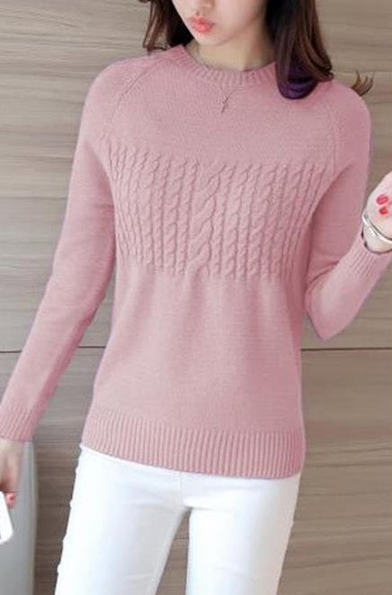 Women Splendid Round Neck Long Sleeve Sweater    WSTC24324