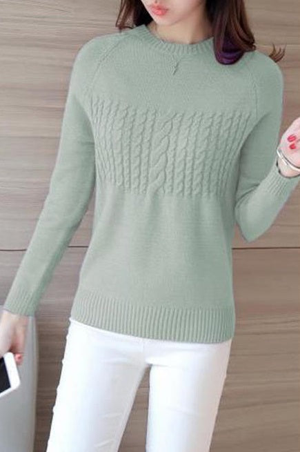 Women Splendid Round Neck Long Sleeve Sweater    WSTC24324