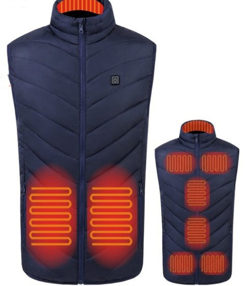 Heated Vest Smart Electric Heating Jacket Men Women Waistcoat Winter