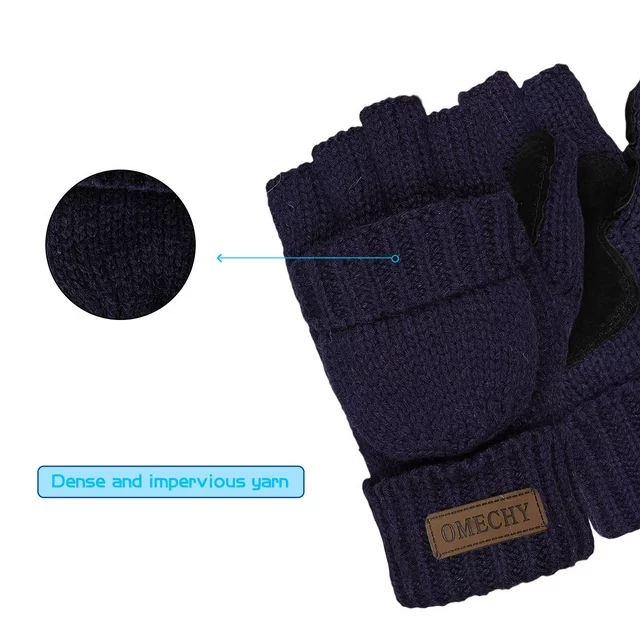 Winter Mittens Fingerless Wool Knitted Warm Gloves Men and Women ZB121