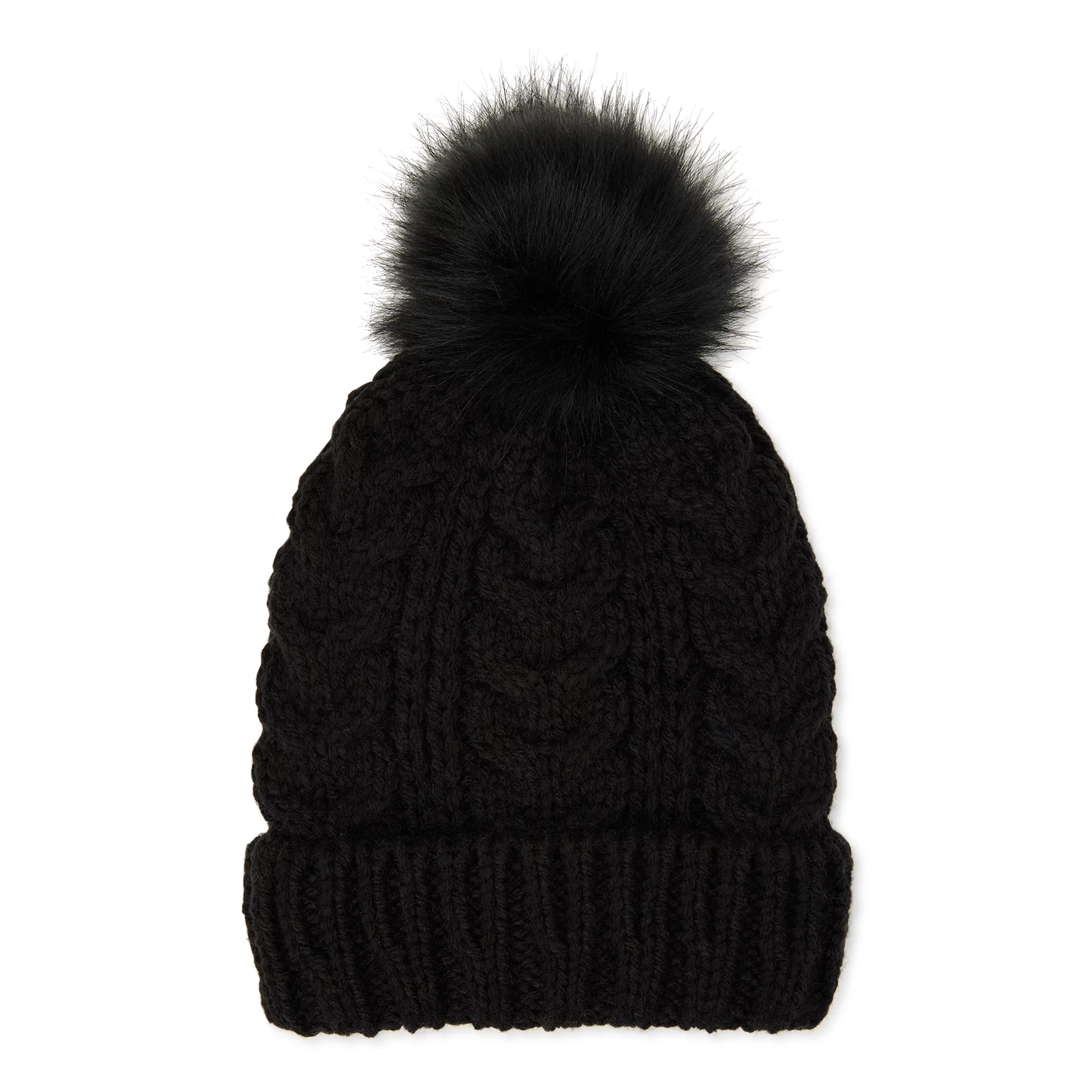 Women’s Cable Knit Lined Beanie Hat with Pom Pom ZB064