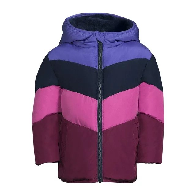Baby and Toddler Girls Puffer Jacket with Hood