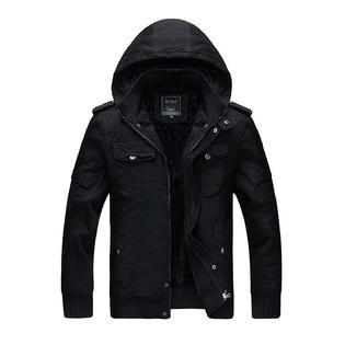 Men Thick Layered Drawstring Winter Jacket - MJC15200