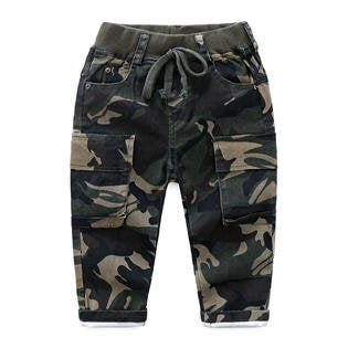 Toddler Boys Stylish Camouflage Pattern Elastic Waist Side Pockets pant - TBJNC30725