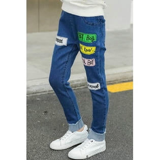 Kids Girls Stylish Slim Fit Printed Jeans - GJNC31501