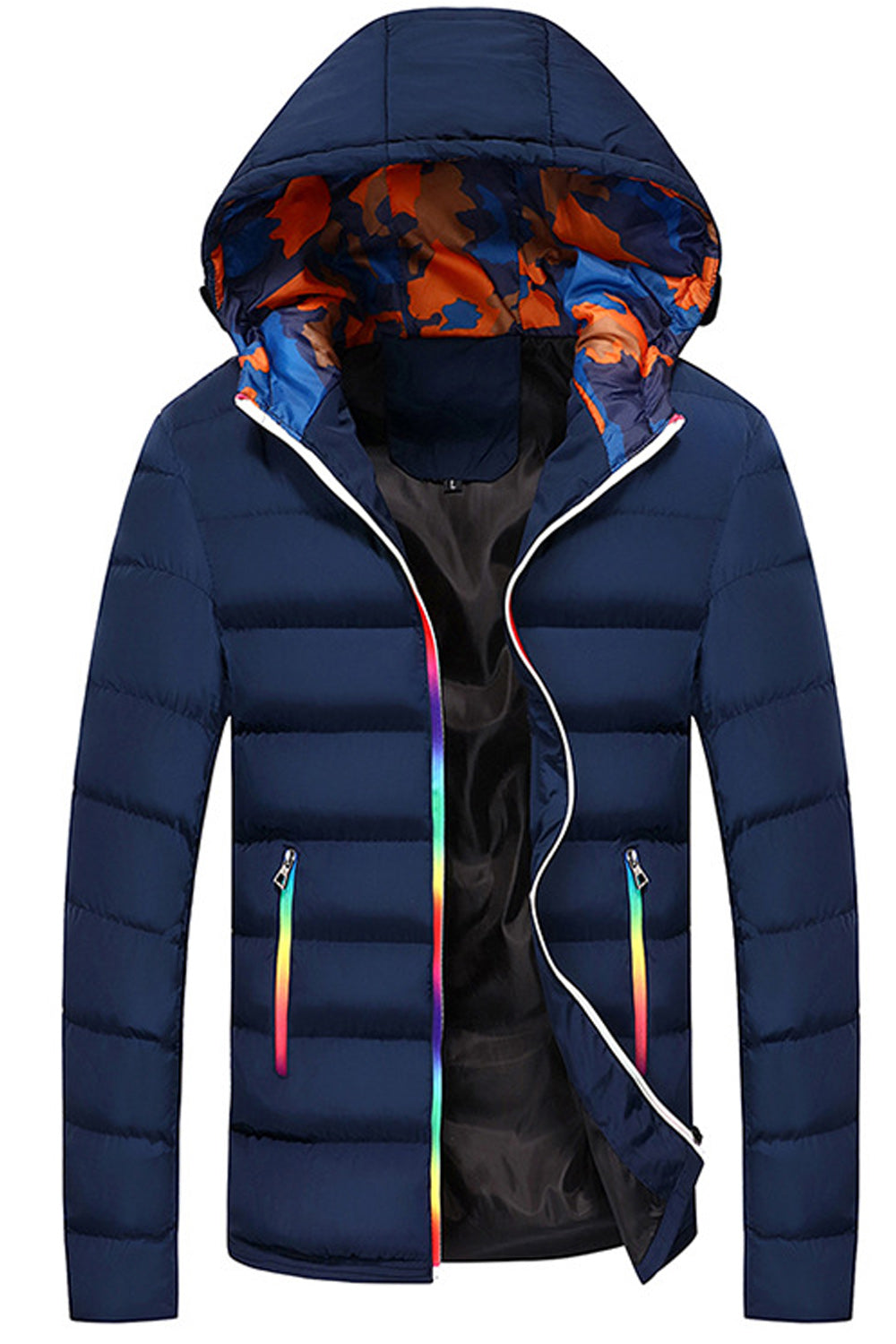 Men Hooded Neck Long Sleeve Cozy Winter Season Stylish Padded Jacket - MPJ91748