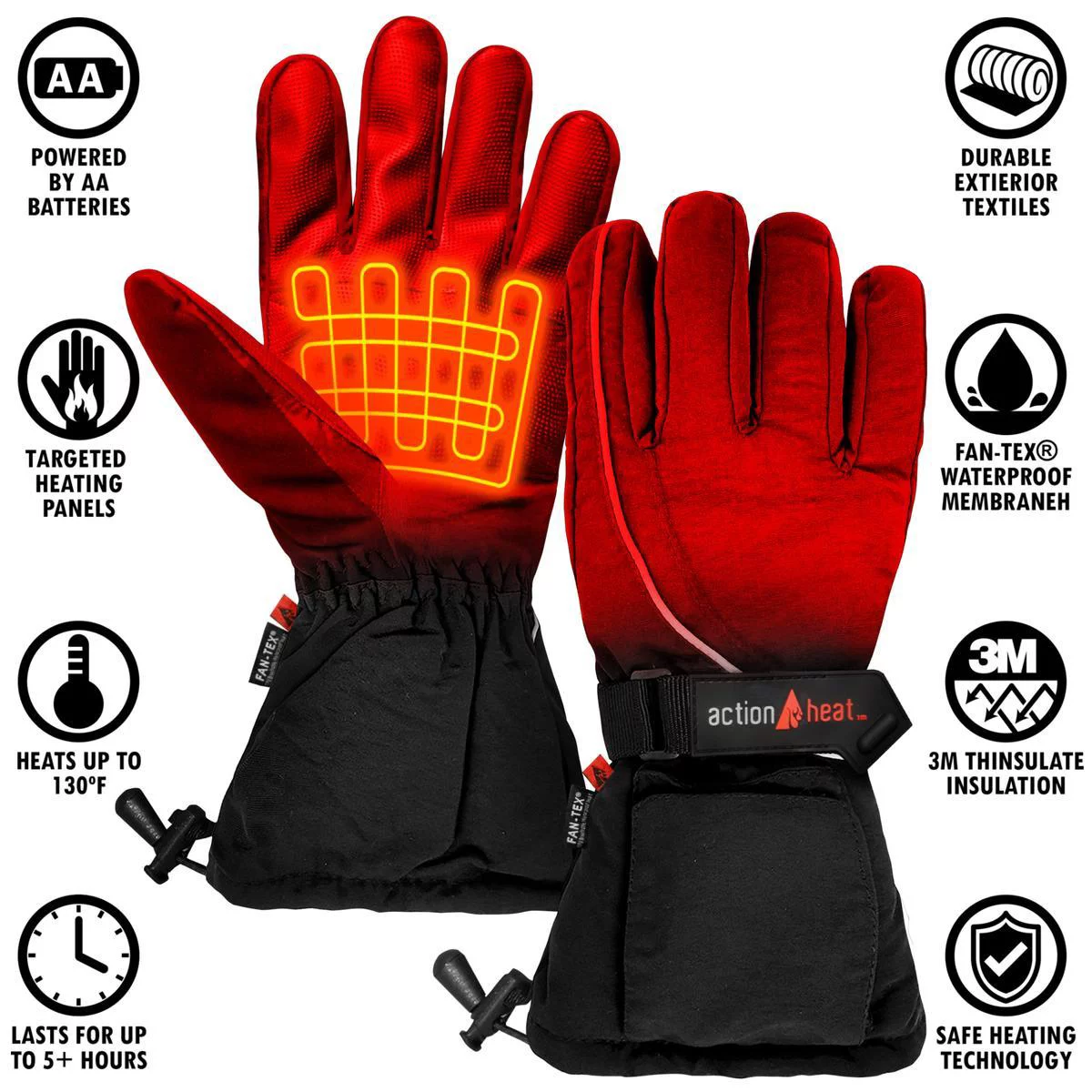 Men's Battery Heated Snow Gloves ZB083