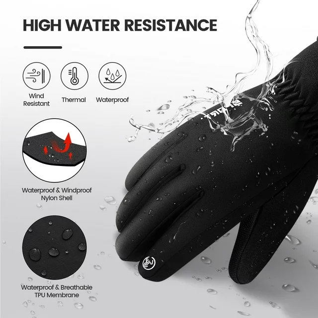 Touchscreen Waterproof Windproof Gloves Cold Weather for Men Women ZB088