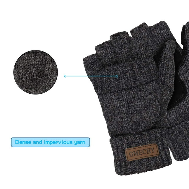 Winter Mittens Fingerless Wool Knitted Warm Gloves Men and Women ZB121