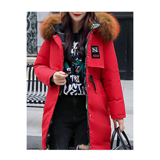 Women Hooded Collar Soft Cotton Padded Winter Jacket - WJC23505