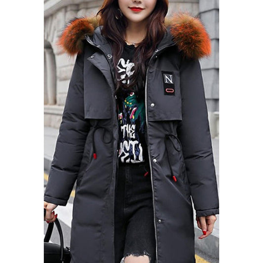 Women Hooded Collar Soft Cotton Padded Winter Jacket - WJC23505