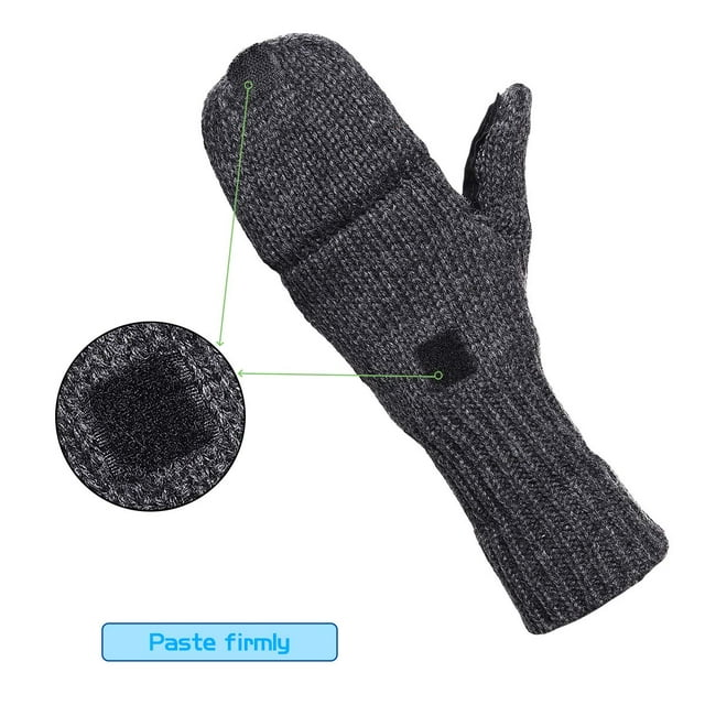 Winter Mittens Fingerless Wool Knitted Warm Gloves Men and Women ZB121