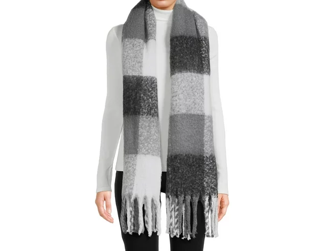 Women’s Brushed Plaid Scarf ZB075