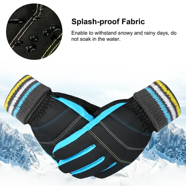 Kids Snow Ski Gloves Thickened Warm Winter Cold Weather Tear-resistant Outdoor Sports Gloves ZB115