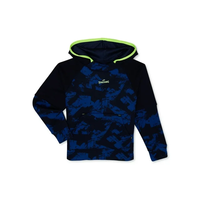 Boys Active Fleece Print Hoodie