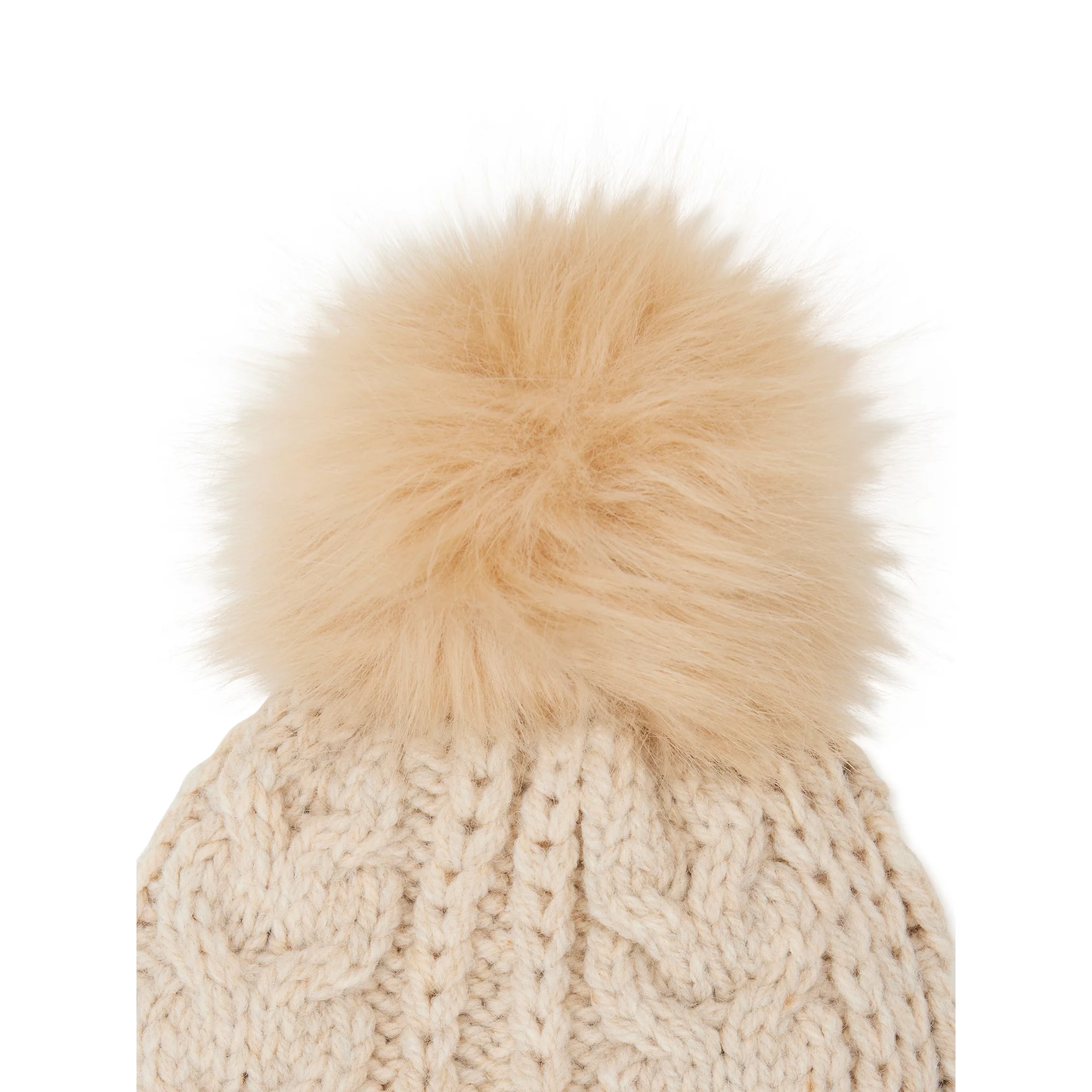 Women’s Cable Knit Lined Beanie Hat with Pom Pom ZB064