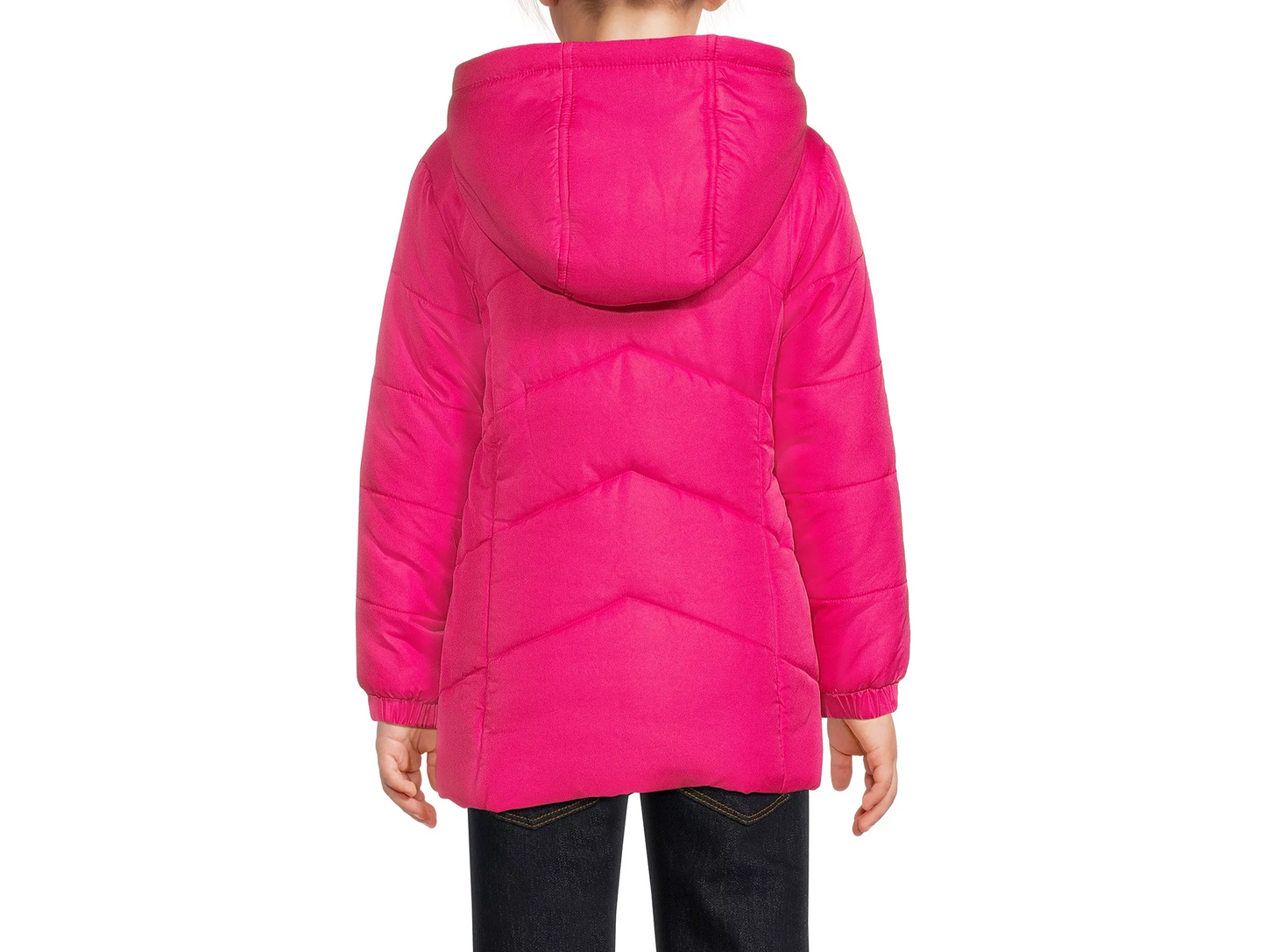 Girls Long Sleeve Hooded Winter Puffer Coat