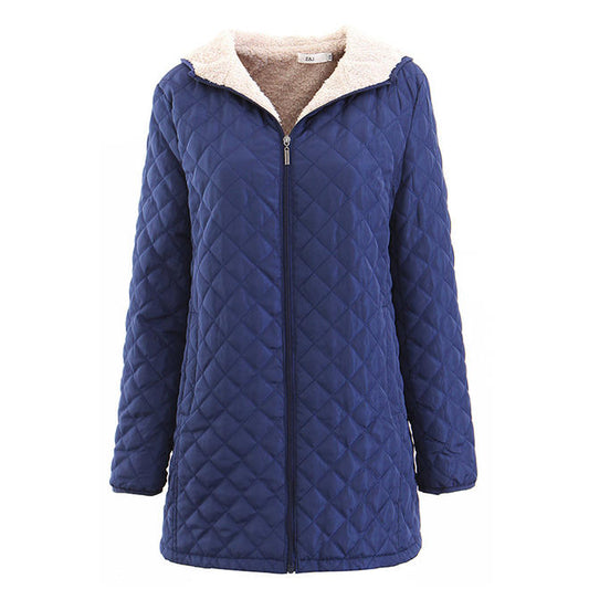 Women Relax Fit Zip Up Warm Padded Jacket - WJC23290