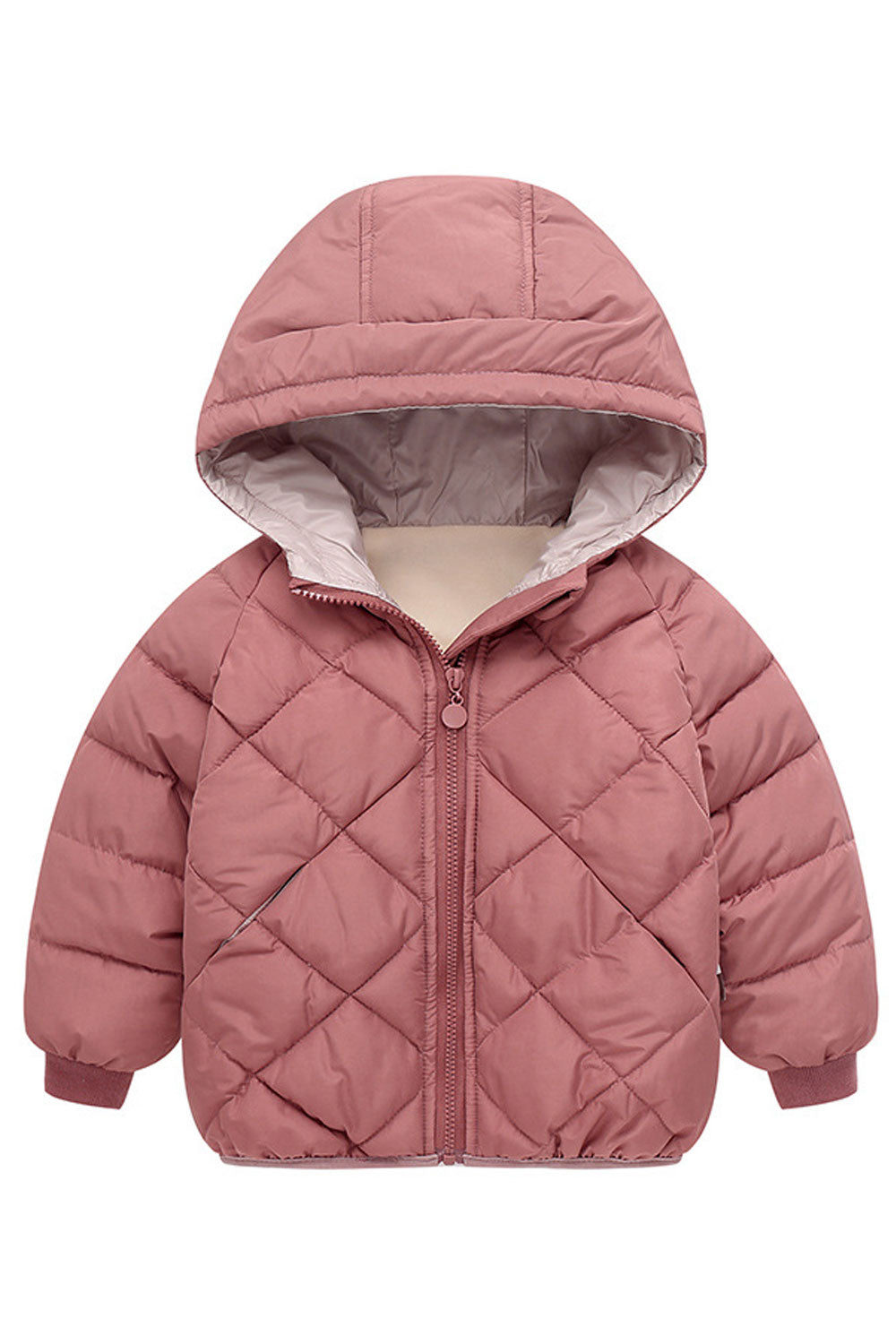 Baby & Toddler Boys Warm Long Sleeve Lovely Solid Colored Zipper Closure Hooded Neck Casual Jacket - BTBJ90993