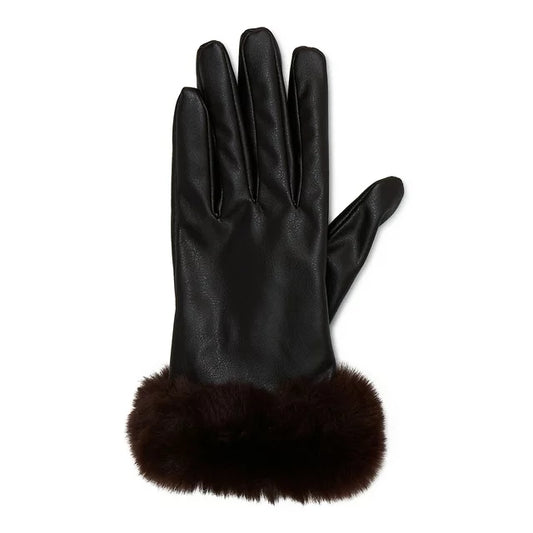 Women's Gloves with Faux Fur Cuff - ZB057