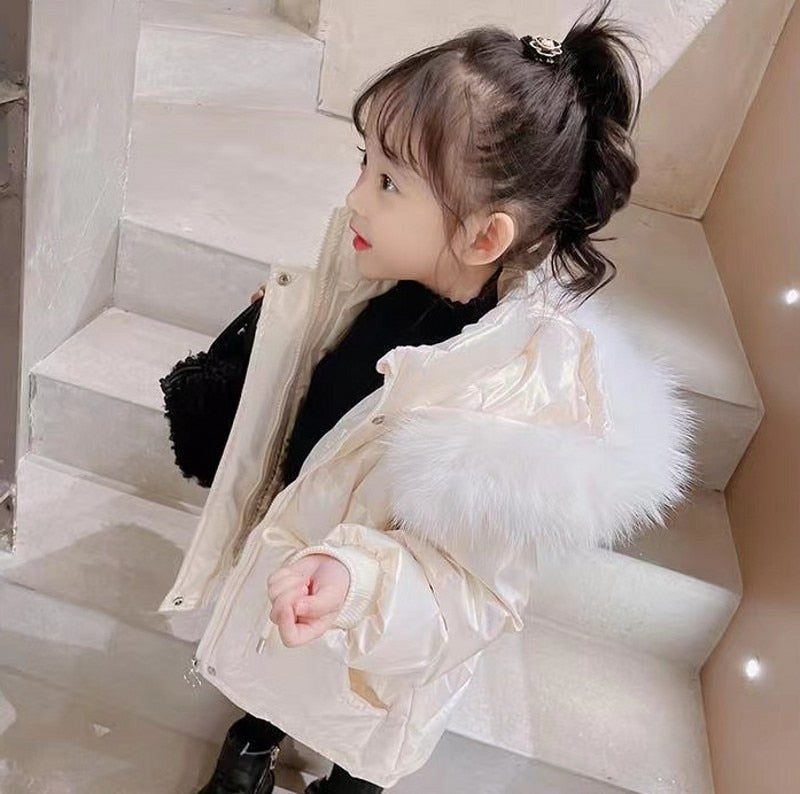 Kid Girls Winter Thickness Warm Padded Coats Children Autumn Outerwear - GPJ2790