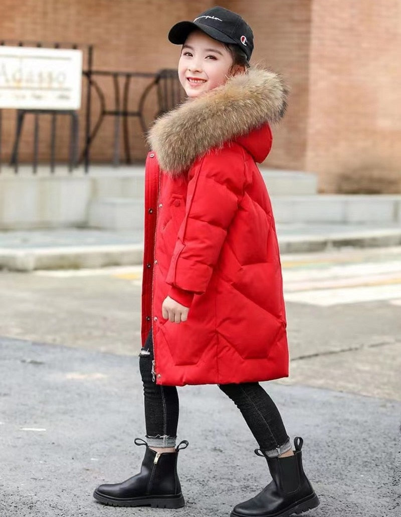 Kid Girls Thickness Padded Jacket Children Winter Autumn Outerwear Coats - GPJ2782