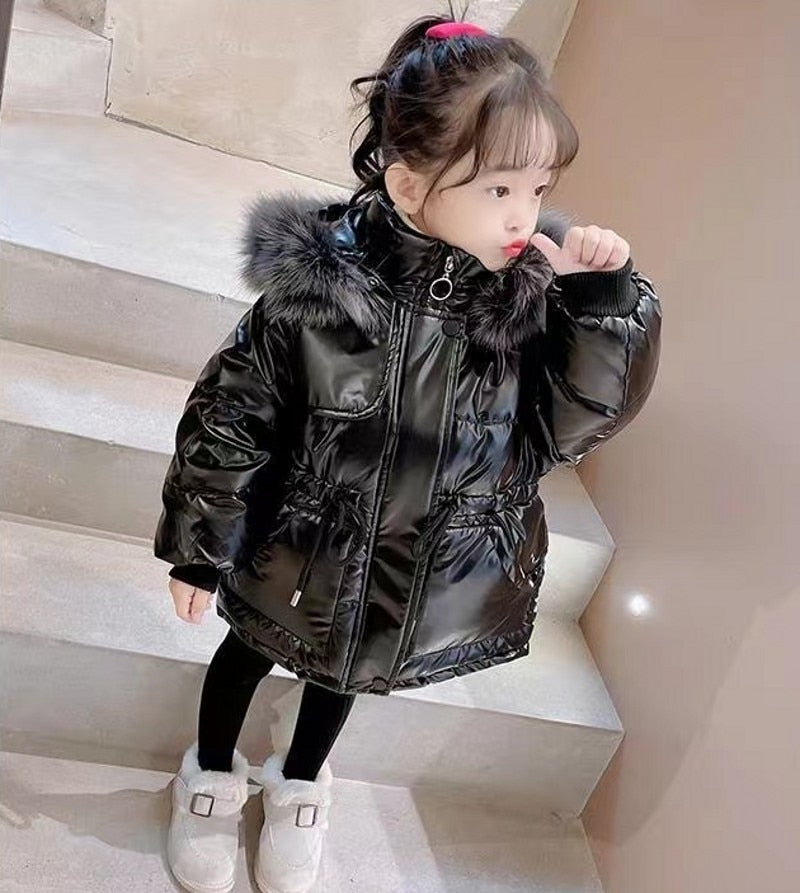 Kid Girls Winter Thickness Warm Padded Coats Children Autumn Outerwear - GPJ2790