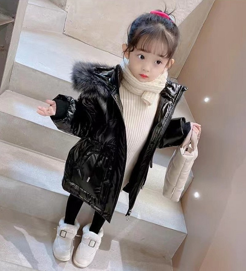 Kid Girls Winter Thickness Warm Padded Coats Children Autumn Outerwear - GPJ2790