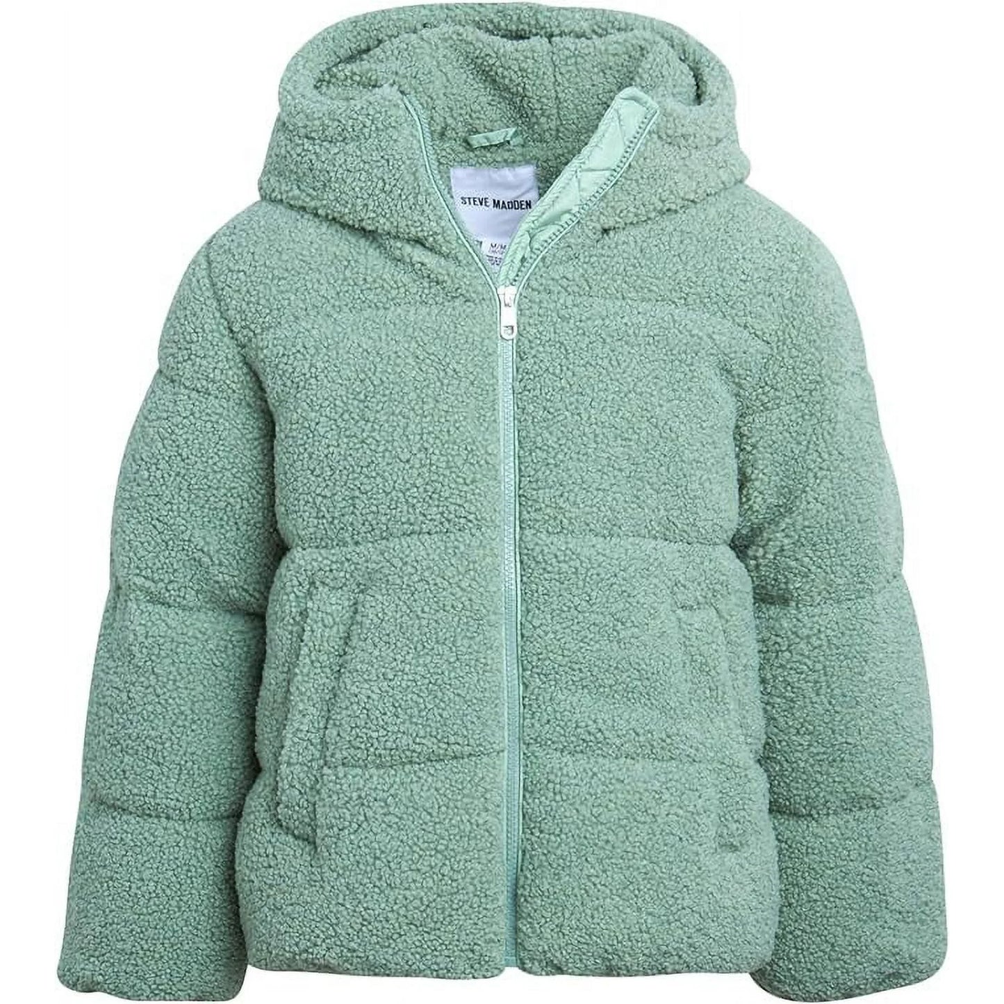 Girls’ Winter Jacket – Sherpa Fleece Quilted Puffer Coat - ZB153