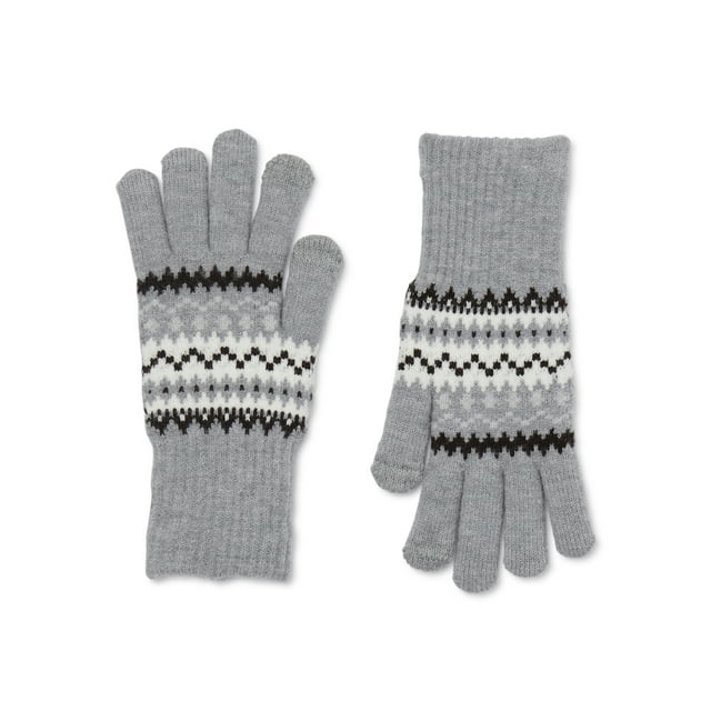 Women's Fair Isle Knit Gloves - ZB056