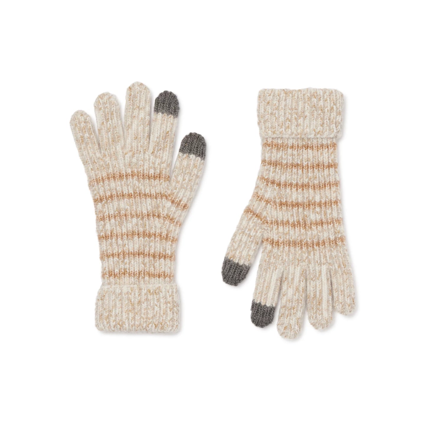 Women's Stripe Knit Gloves - ZB053