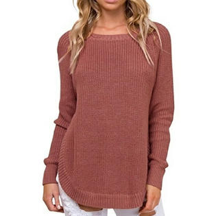 Women Long Sleeve Thick Wiinter Sweater   C4001KMSW