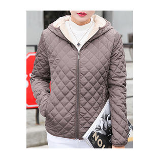 Women Warm Solid Color Hooded Jacket - WJC23080