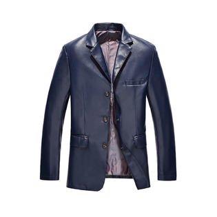 Men Fashionic Flap Pocekts Leather Jacket  MJC15377