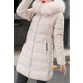 Women Long Zip Up Hooded Soft Padded Winter Jacket - WJC23743