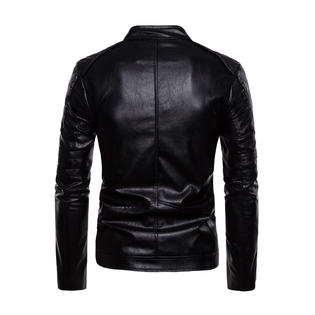 Men Comfortable Slim Casual Leather Jacket  MJC15342