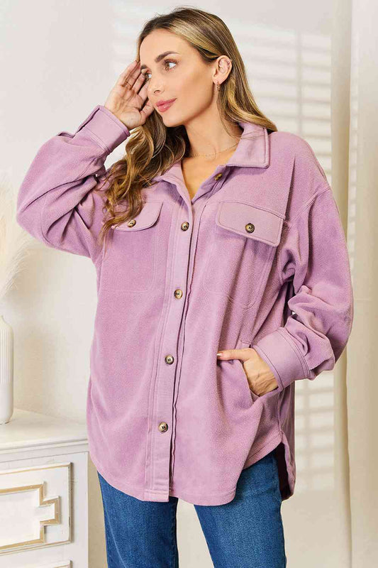 Women's Heimish Cozy Girl Full Size Button Down Shacket